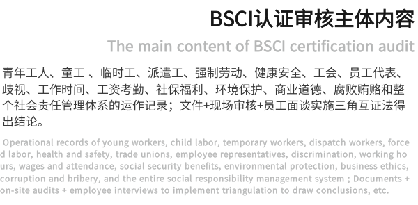 BSCI认证要求